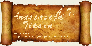 Anastasija Tipšin vizit kartica
